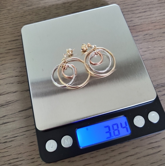 14k Gold Multi Tone Earrings - Picture 9 of 11